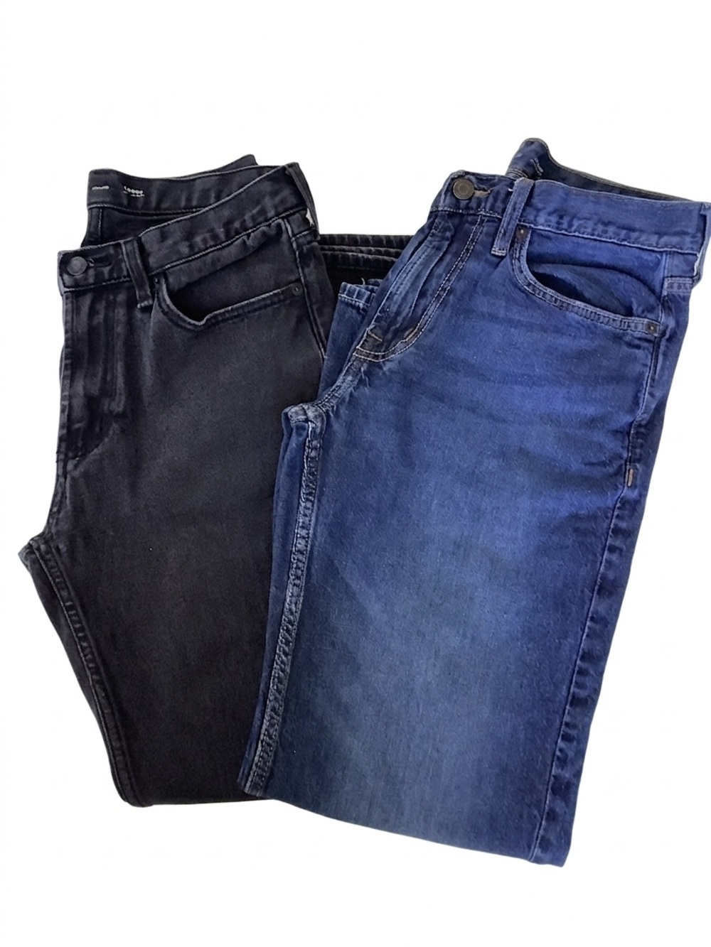 Old Navy Men’s Loose Built-In Flex Jeans 30x30 Black & Navy Bundle